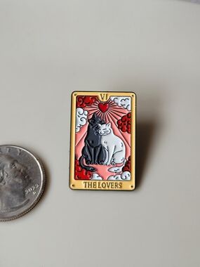 2/$15 The Lovers Cat Enamel Pin